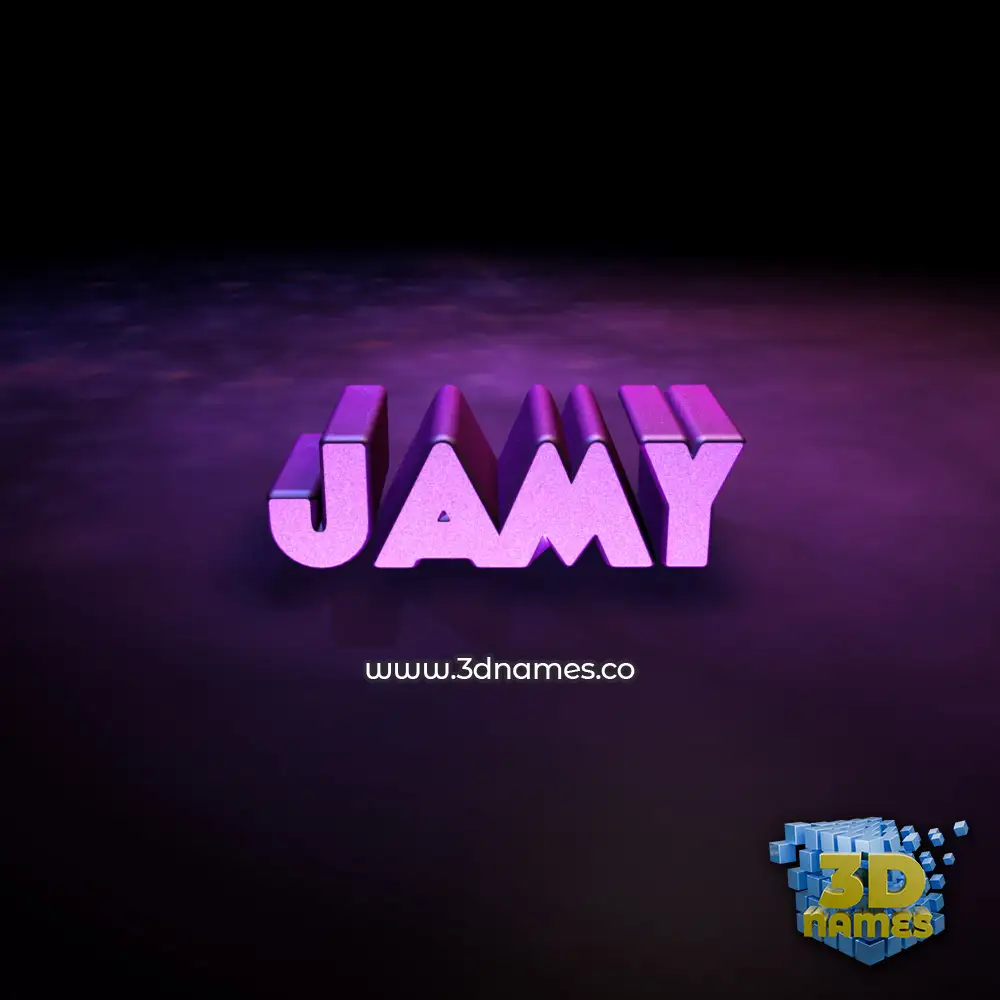 jamy in Big Purple style - 3D name wallpaper