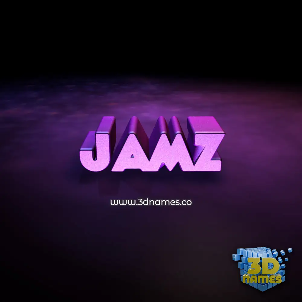 jamz in Big Purple style - 3D name wallpaper