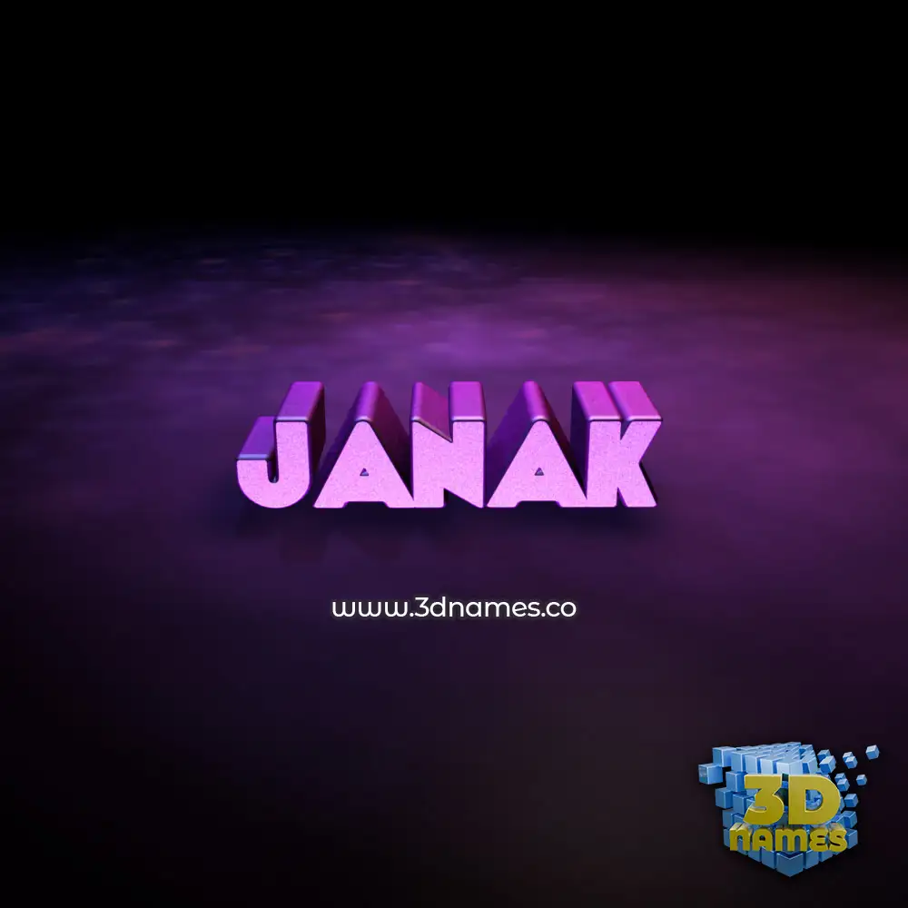 janak in Big Purple style - 3D name wallpaper