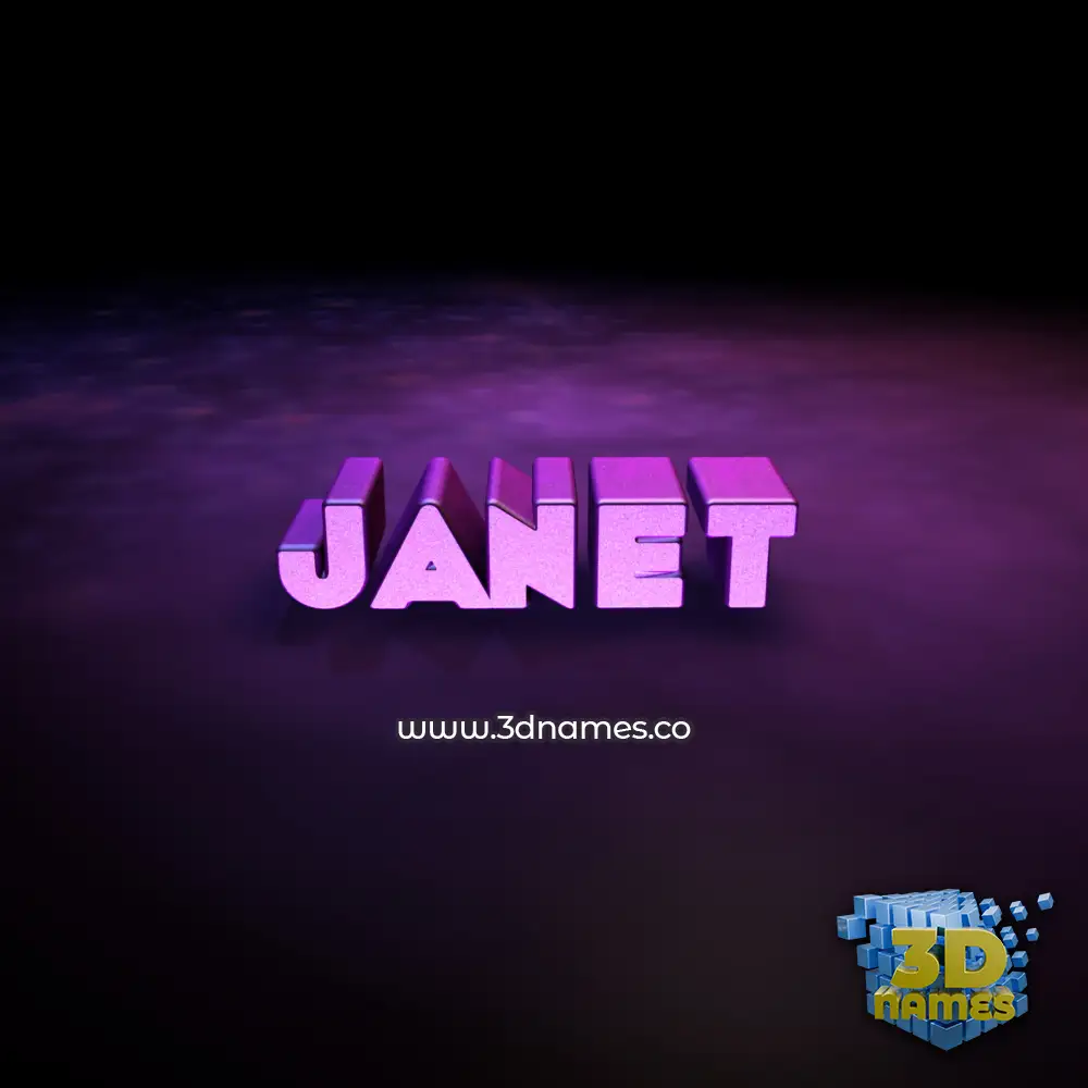 janet in Big Purple style - 3D name wallpaper
