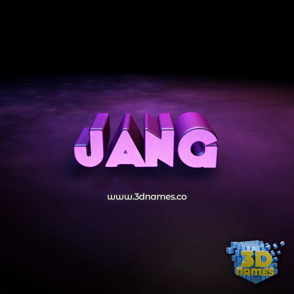 jang in Big Purple style - 3D name wallpaper
