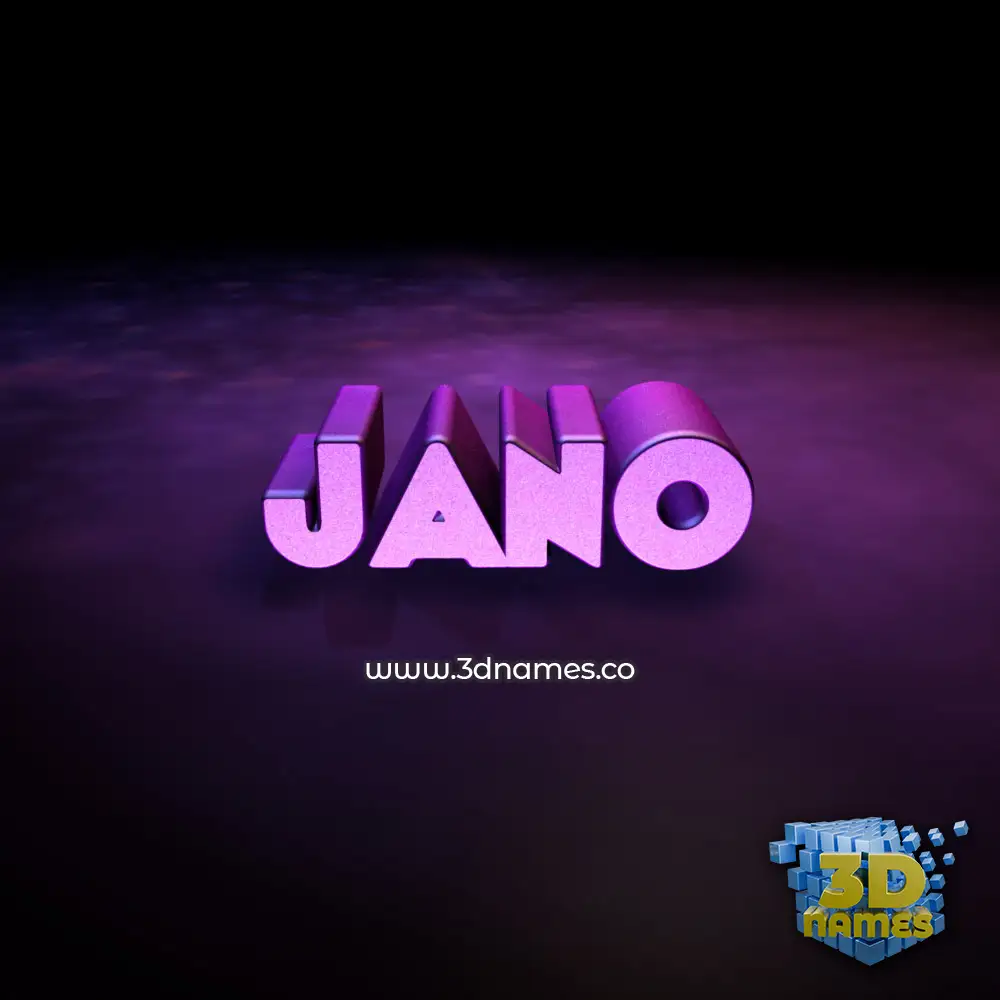 jano in Big Purple style - 3D name wallpaper