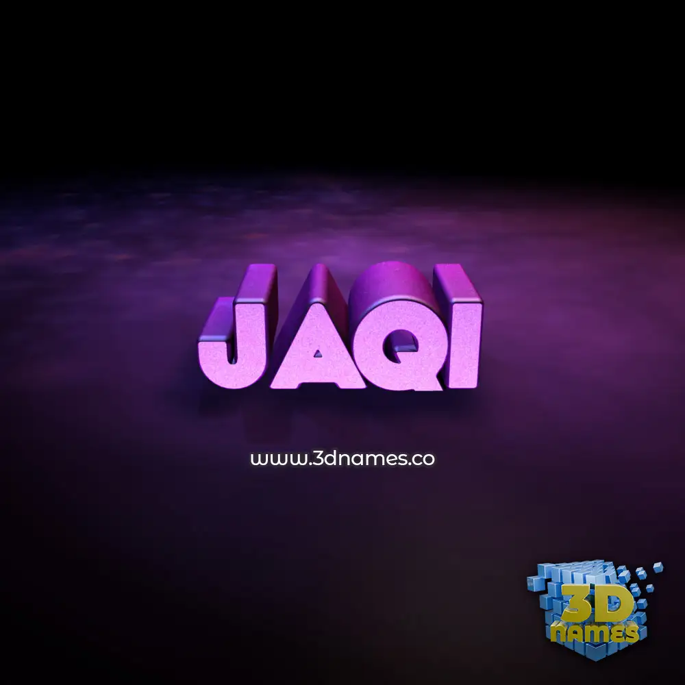 jaqi in Big Purple style - 3D name wallpaper