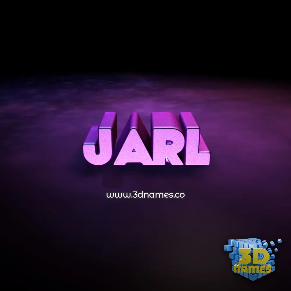 jarl in Big Purple style - 3D name wallpaper