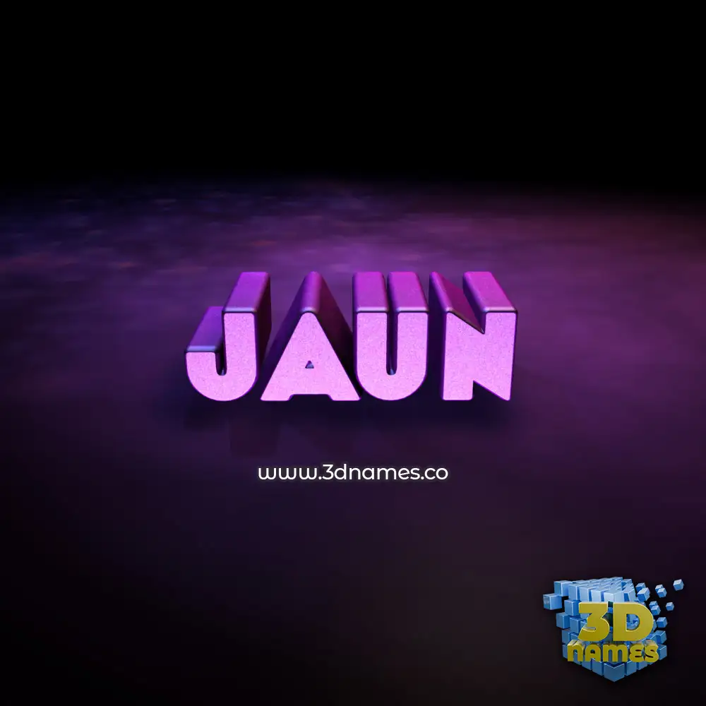 jaun in Big Purple style - 3D name wallpaper
