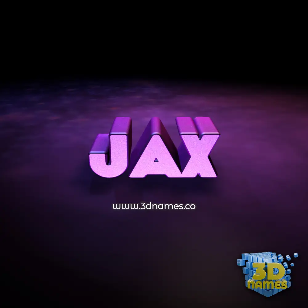 jax in Big Purple style - 3D name wallpaper