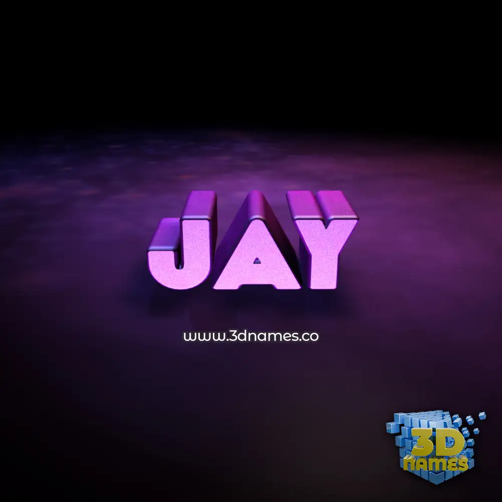 jay in Big Purple style - 3D name wallpaper