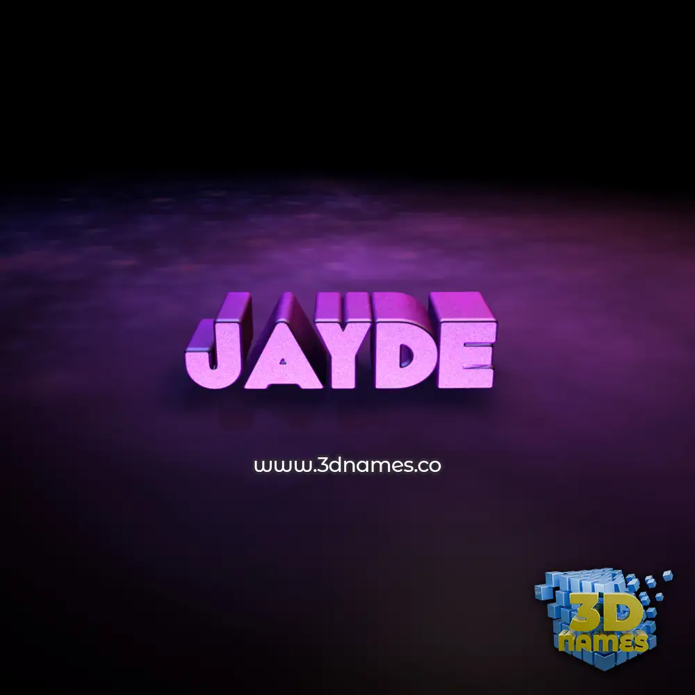 jayde in Big Purple style - 3D name wallpaper