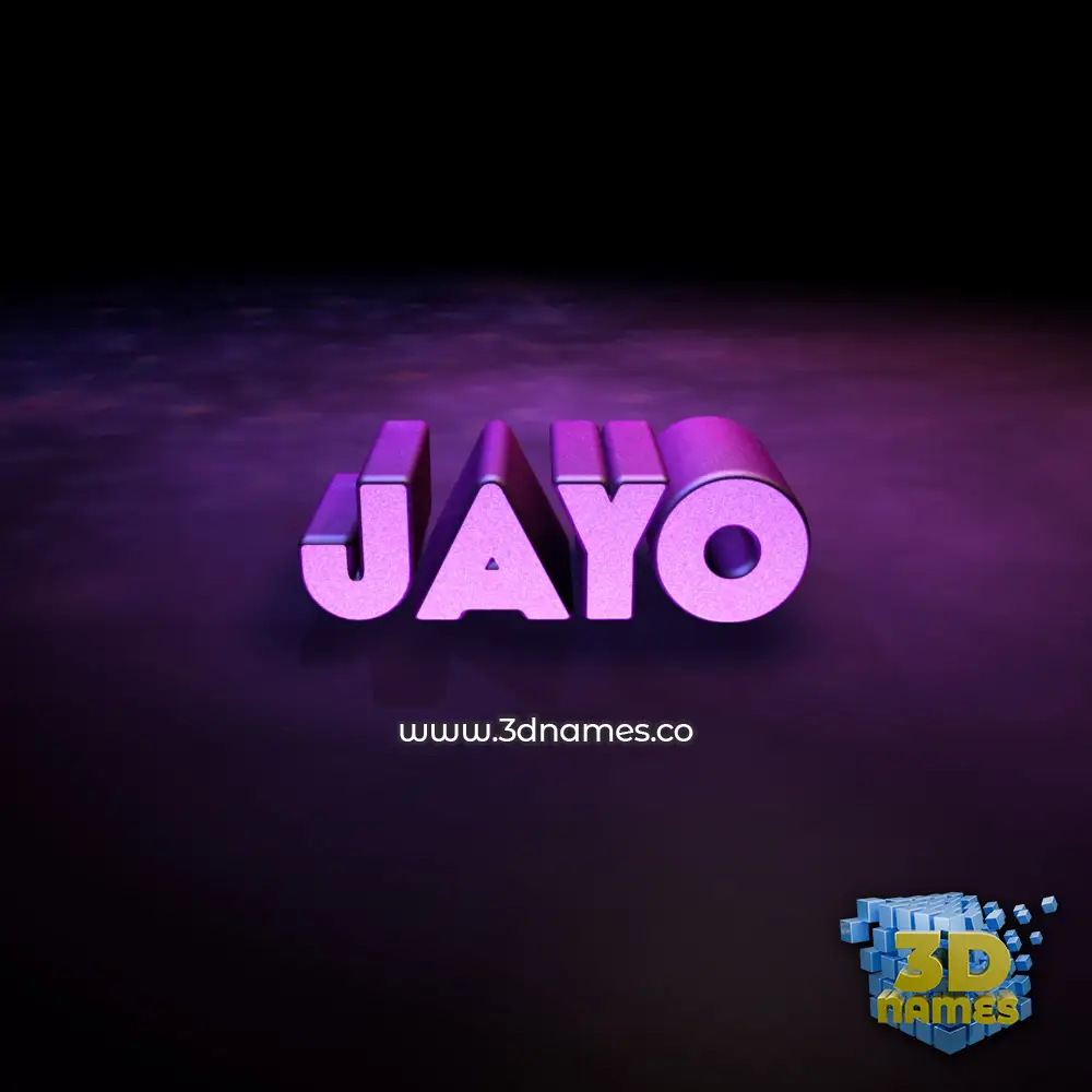 jayo in Big Purple style - 3D name wallpaper