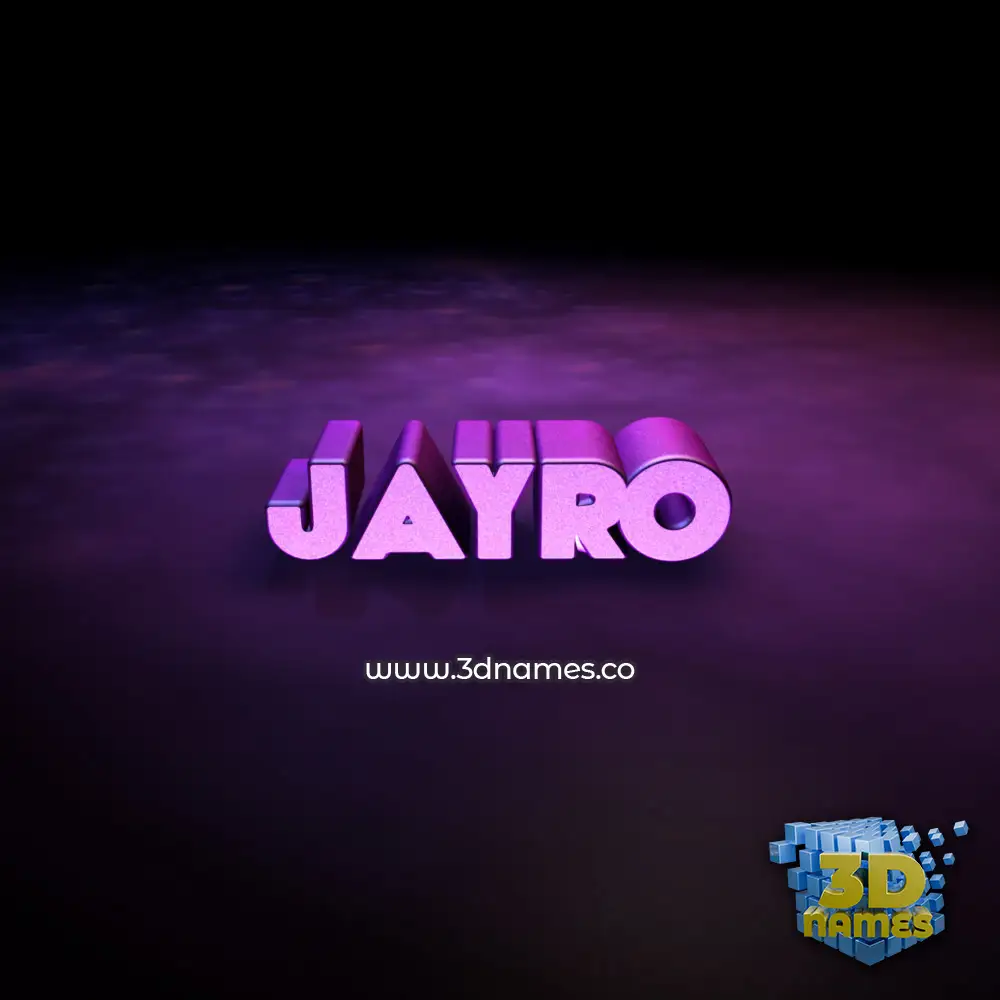 jayro in Big Purple style - 3D name wallpaper