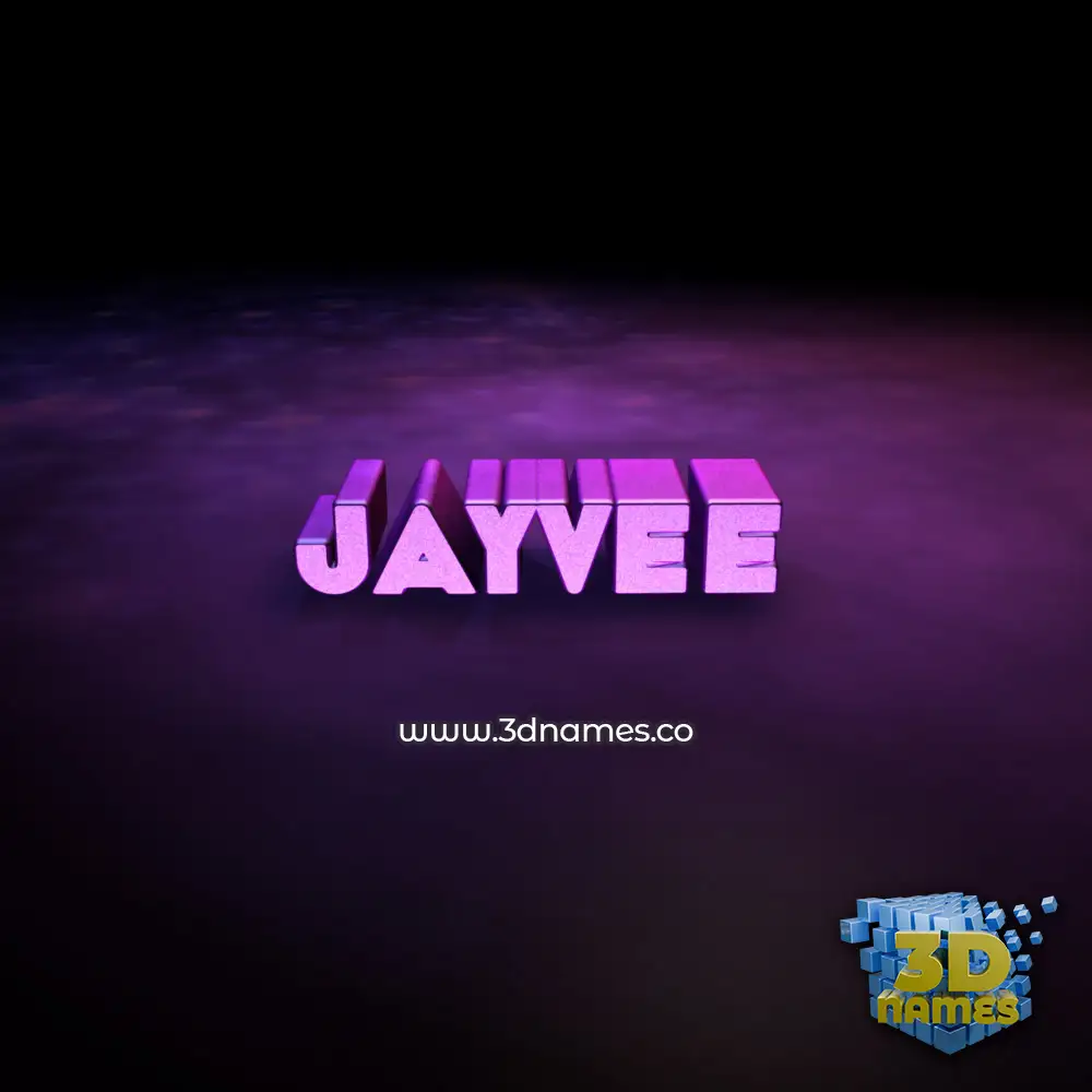 jayvee in Big Purple style - 3D name wallpaper