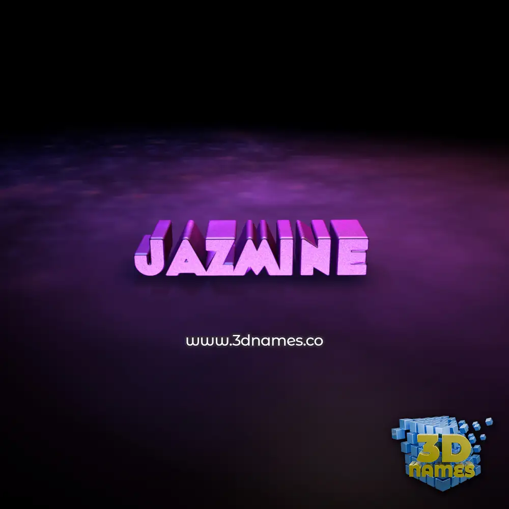 jazmine in Big Purple style - 3D name wallpaper