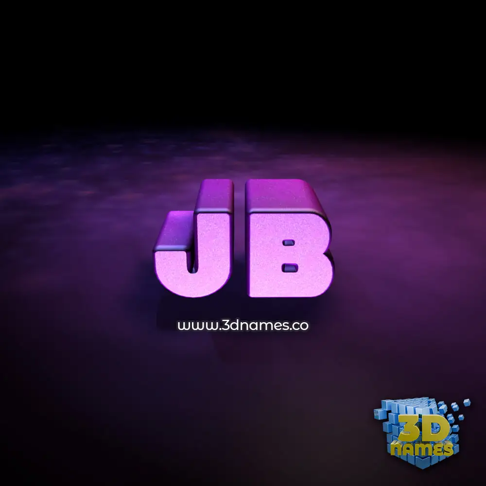 jb in Big Purple style - 3D name wallpaper