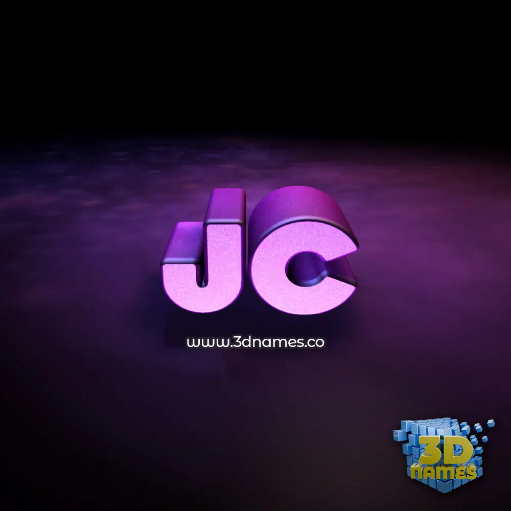 jc in Big Purple style - 3D name wallpaper