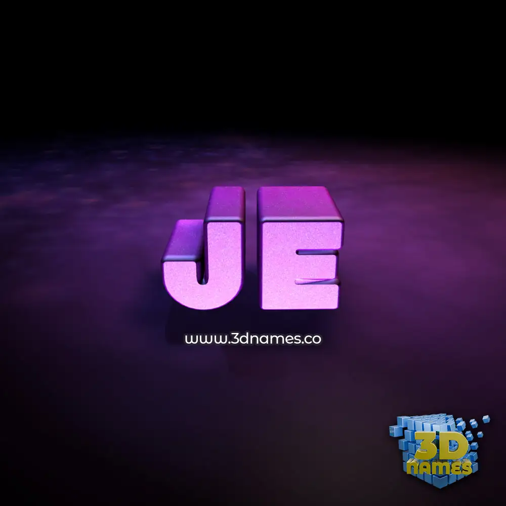 je in Big Purple style - 3D name wallpaper
