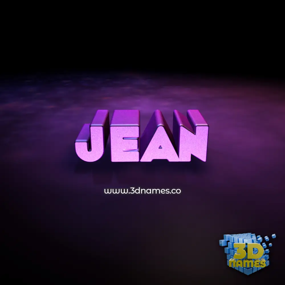 jean in Big Purple style - 3D name wallpaper