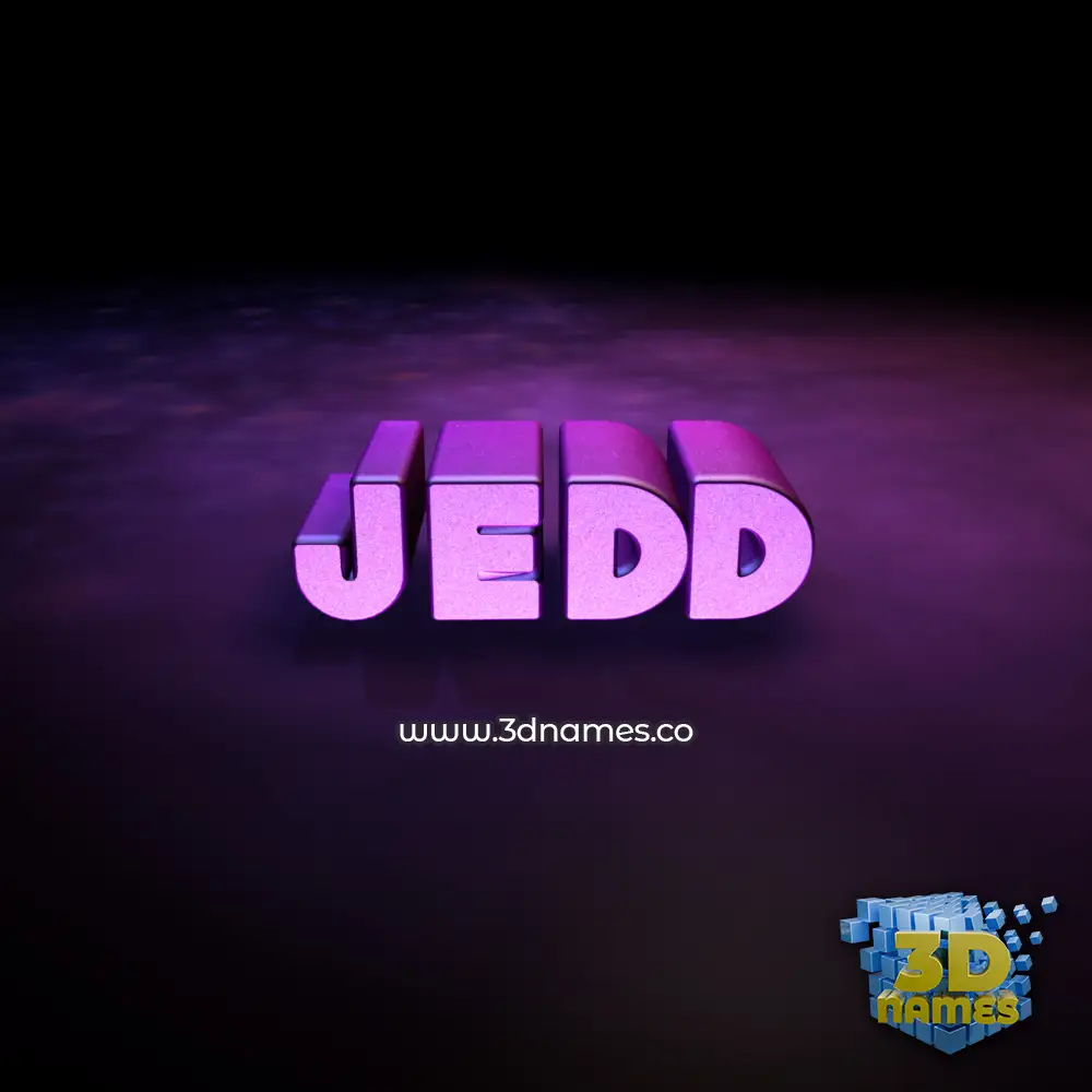 jedd in Big Purple style - 3D name wallpaper