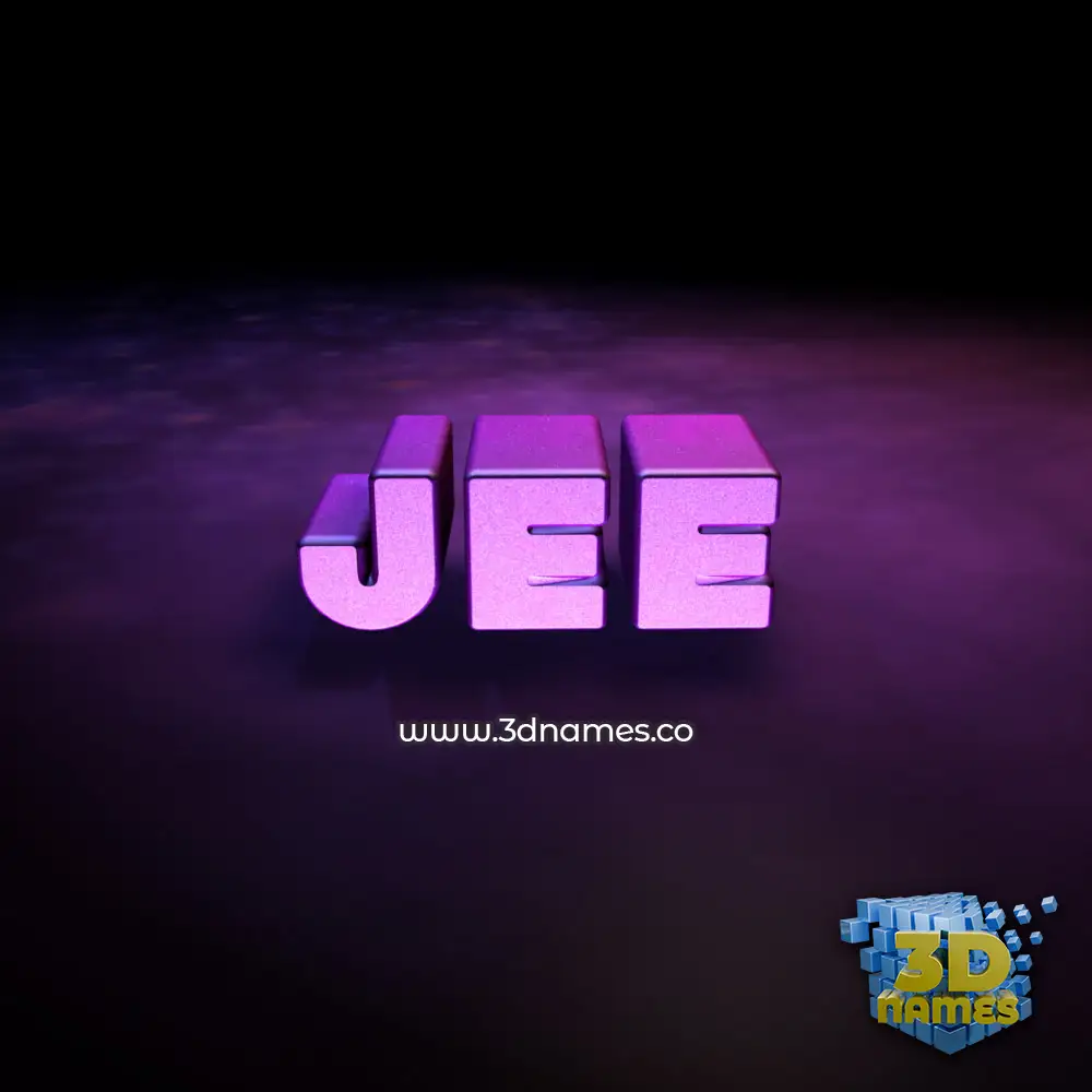 jee in Big Purple style - 3D name wallpaper