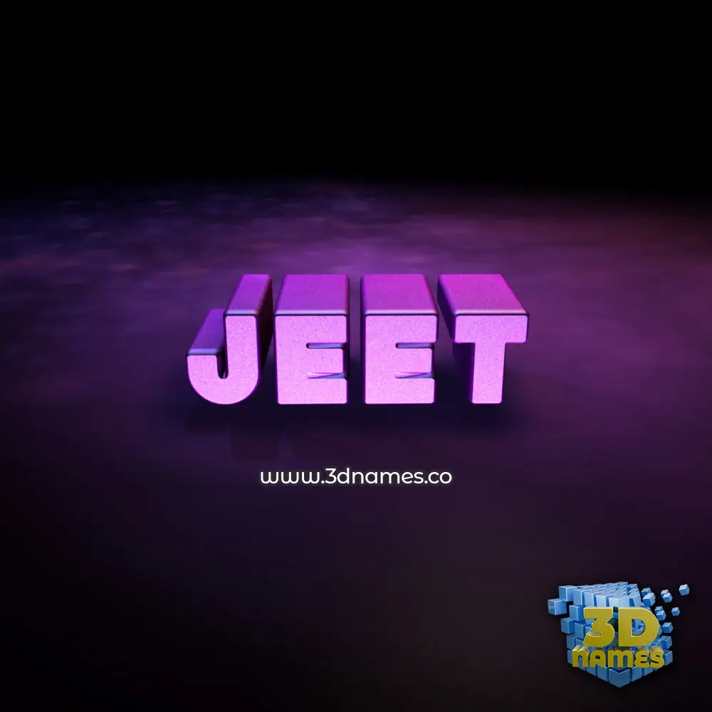 jeet in Big Purple style - 3D name wallpaper