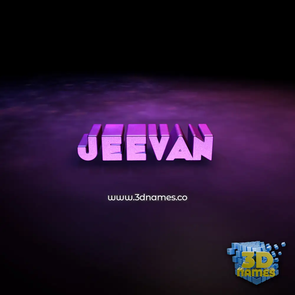 jeevan in Big Purple style - 3D name wallpaper
