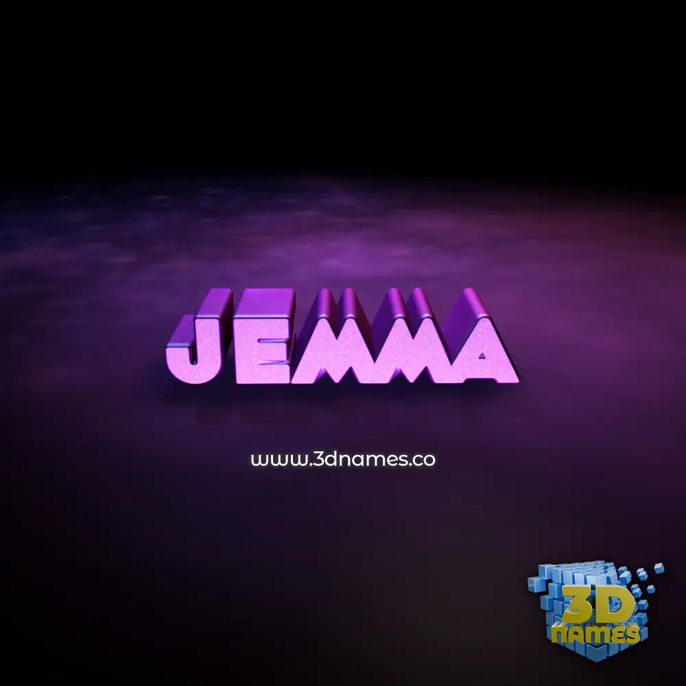 jemma in Big Purple style - 3D name wallpaper