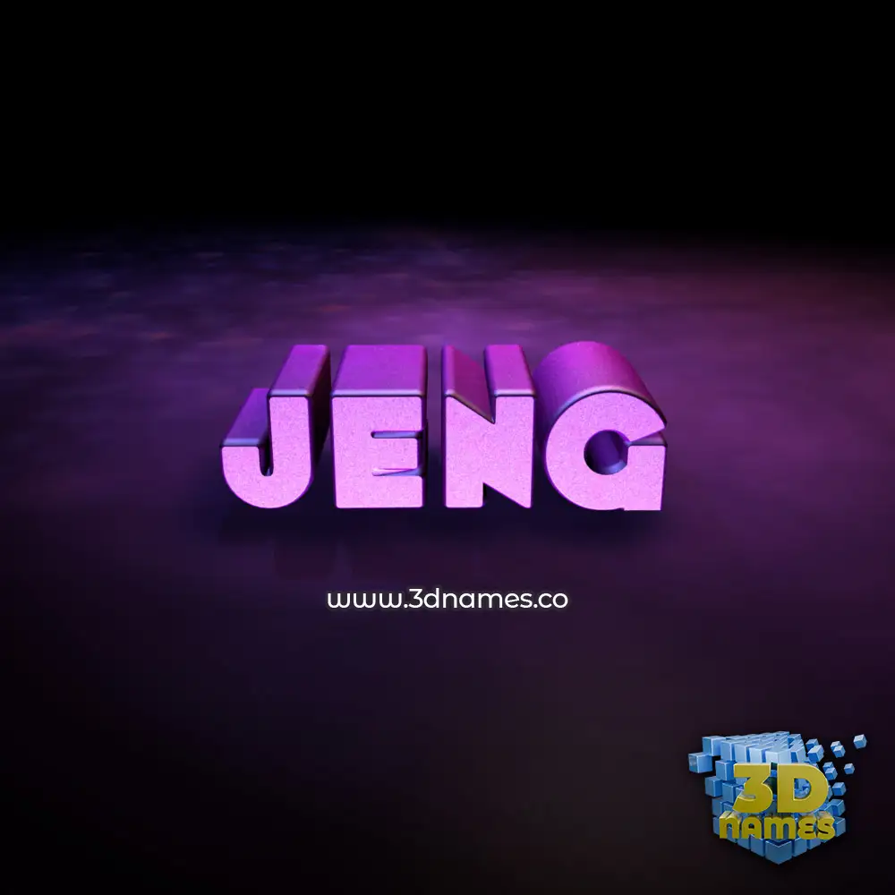 jeng in Big Purple style - 3D name wallpaper