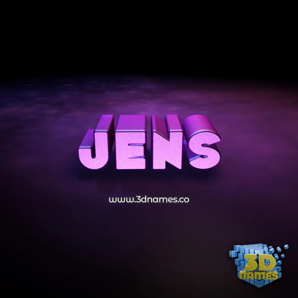 jens in Big Purple style - 3D name wallpaper