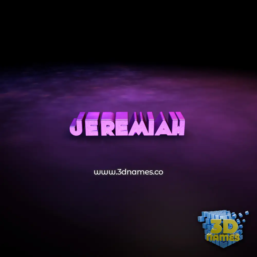 jeremiah in Big Purple style - 3D name wallpaper
