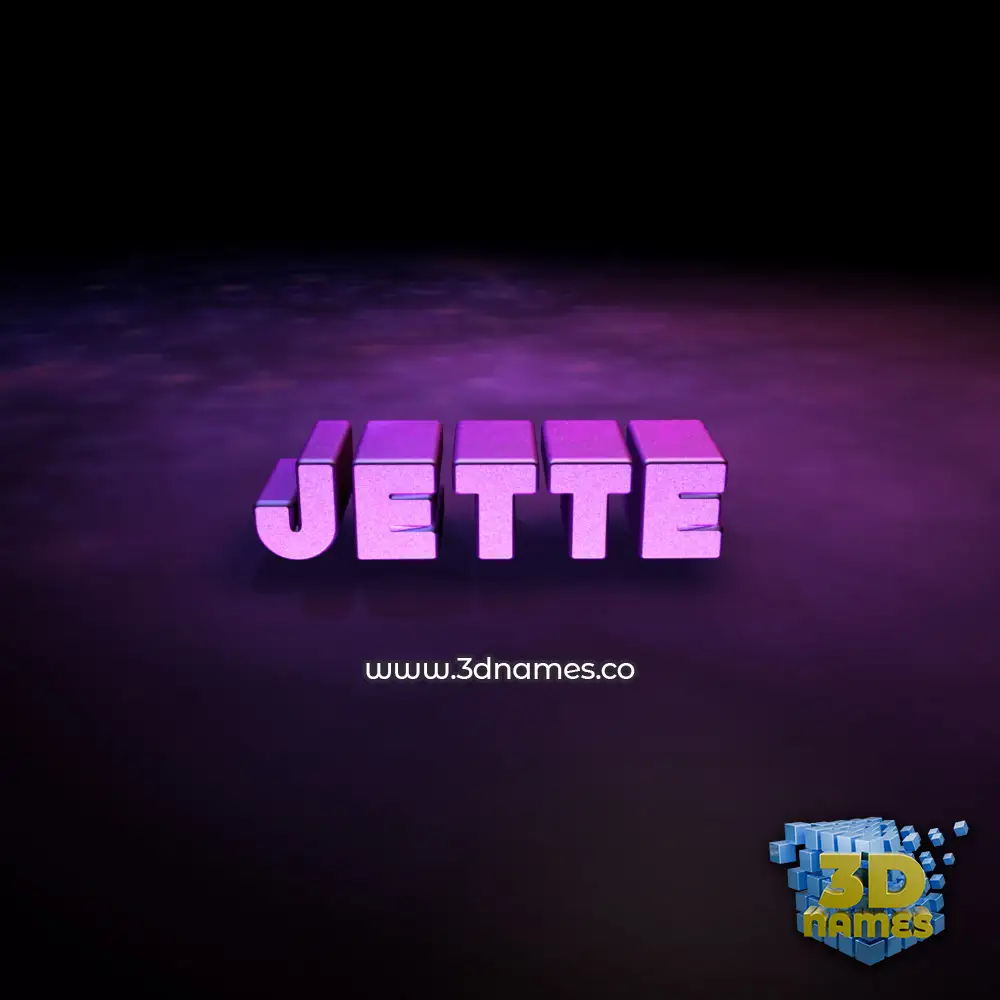 jette in Big Purple style - 3D name wallpaper