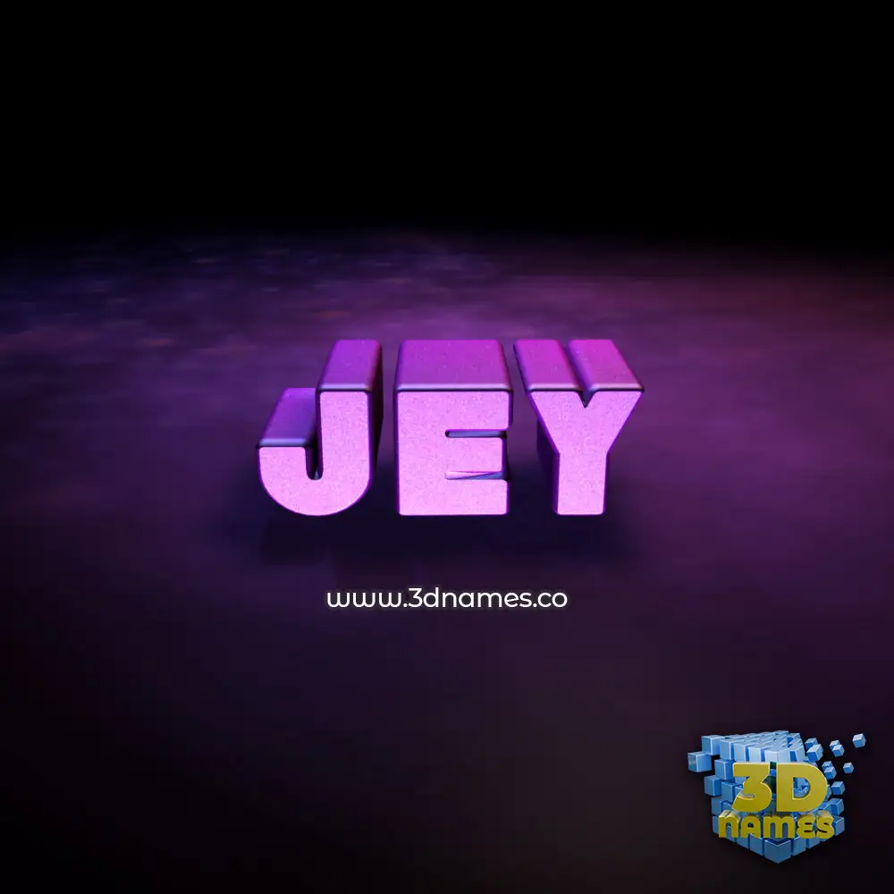 jey in Big Purple style - 3D name wallpaper