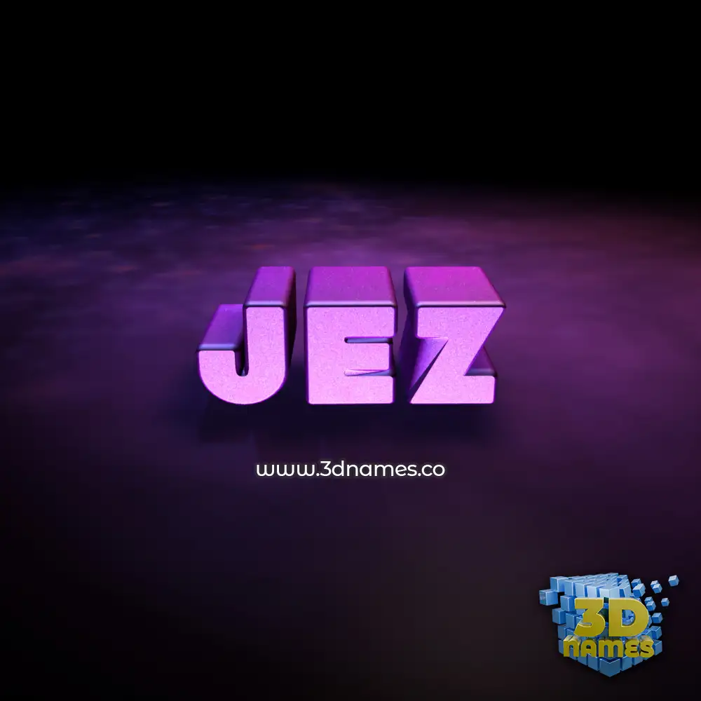 jez in Big Purple style - 3D name wallpaper