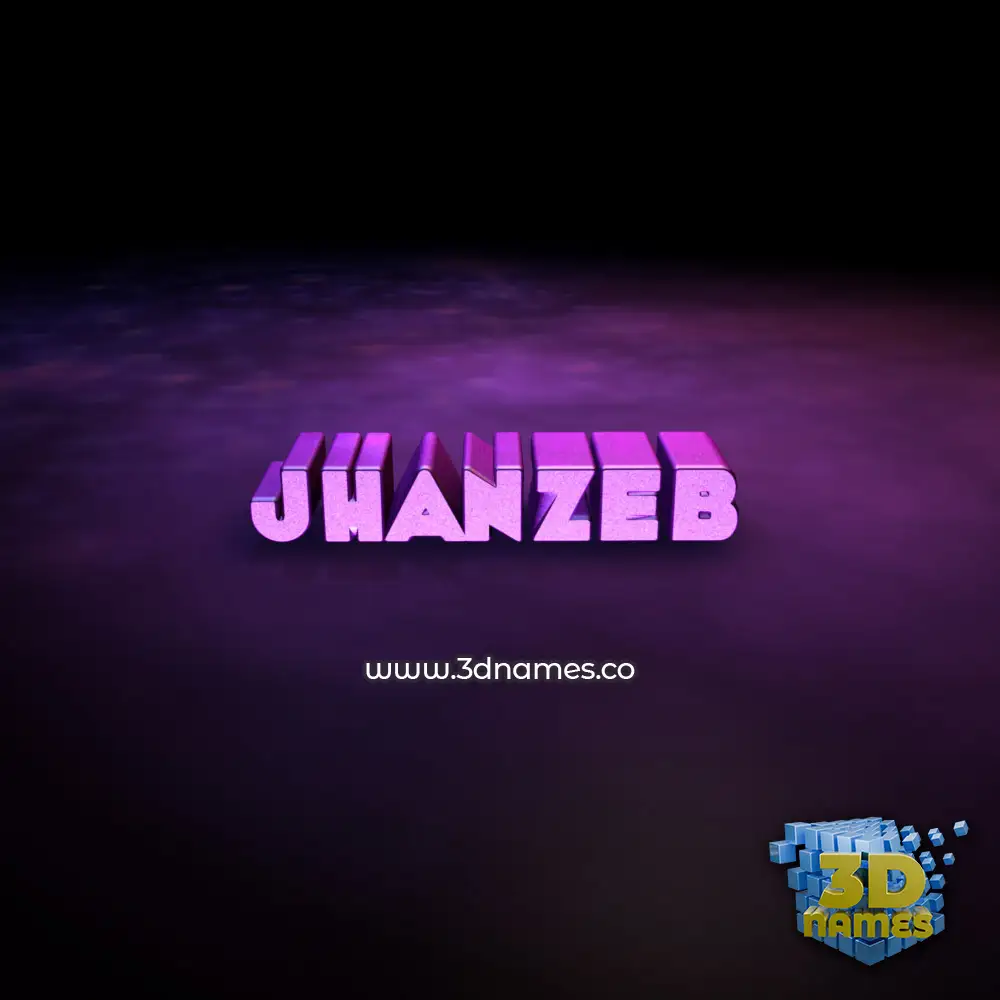 jhanzeb in Big Purple style - 3D name wallpaper