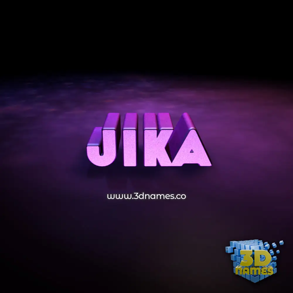 jika in Big Purple style - 3D name wallpaper