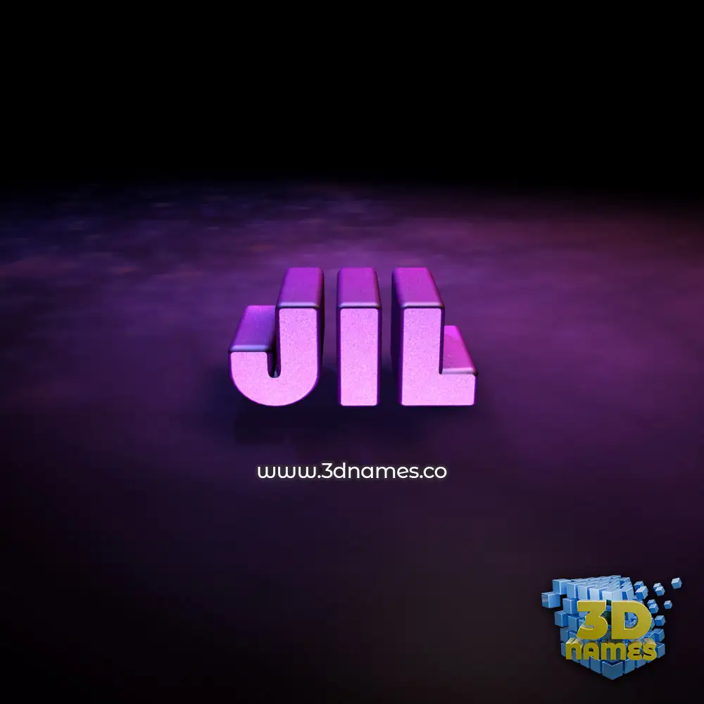 jil in Big Purple style - 3D name wallpaper
