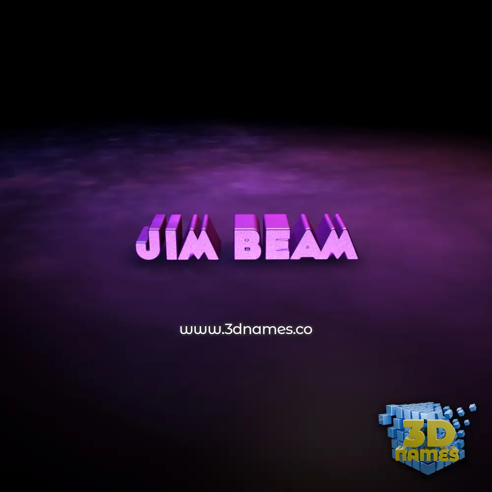 jim beam in Big Purple style - 3D name wallpaper