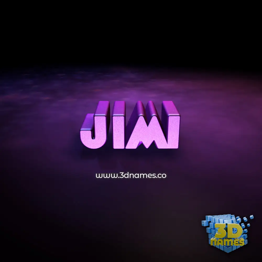 jimi in Big Purple style - 3D name wallpaper