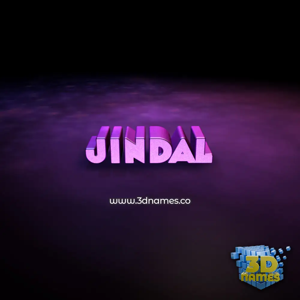 jindal in Big Purple style - 3D name wallpaper