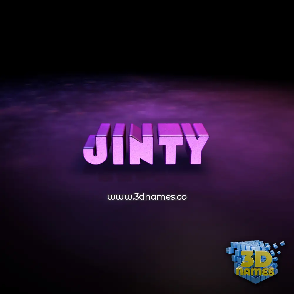 jinty in Big Purple style - 3D name wallpaper