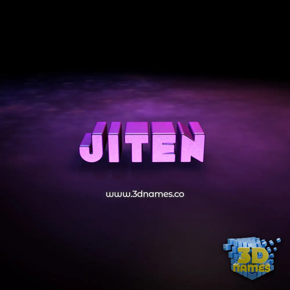 jiten in Big Purple style - 3D name wallpaper