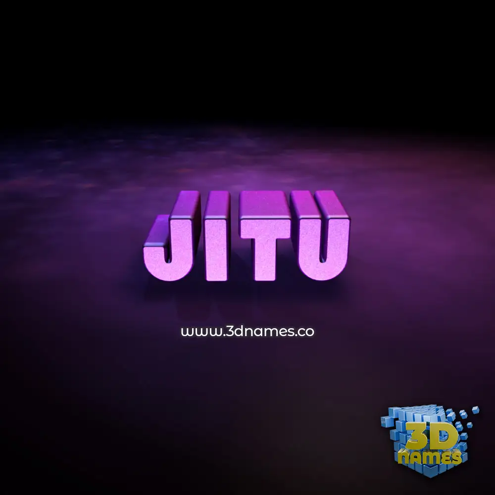 jitu in Big Purple style - 3D name wallpaper