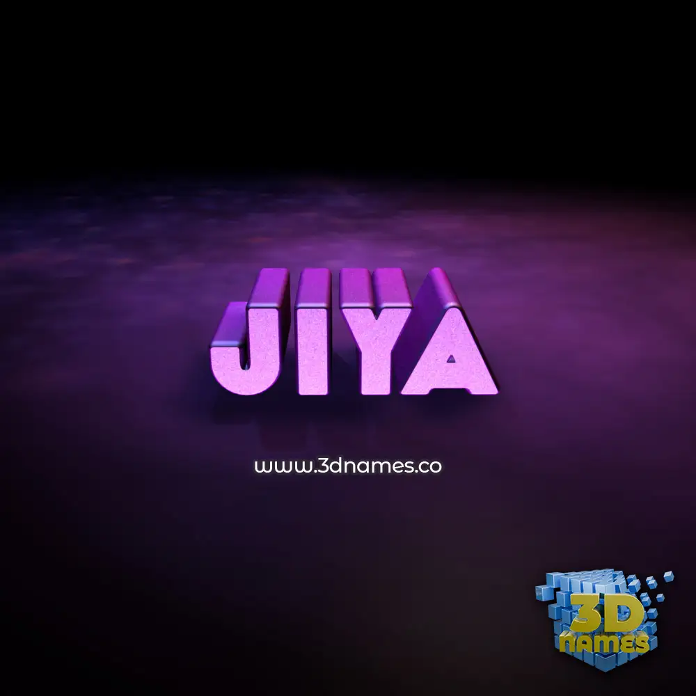 jiya in Big Purple style - 3D name wallpaper
