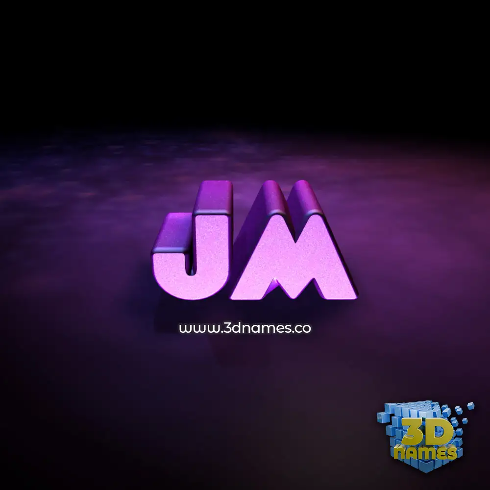jm in Big Purple style - 3D name wallpaper