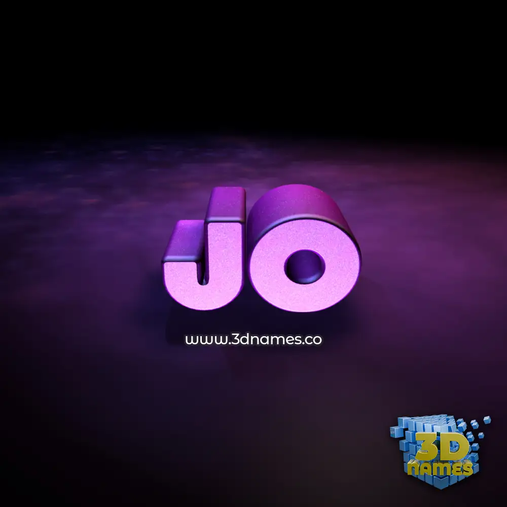jo in Big Purple style - 3D name wallpaper
