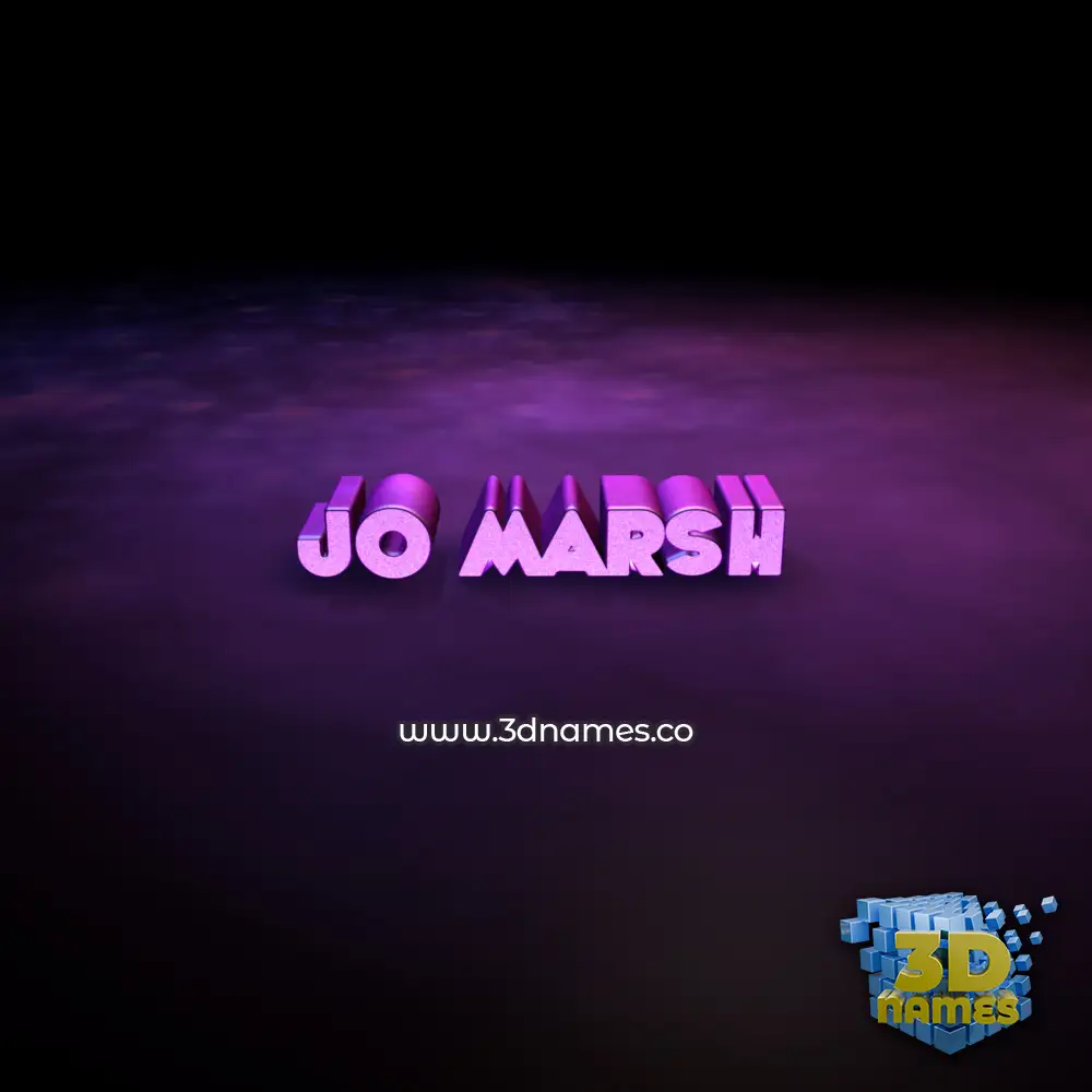 jo marsh in Big Purple style - 3D name wallpaper