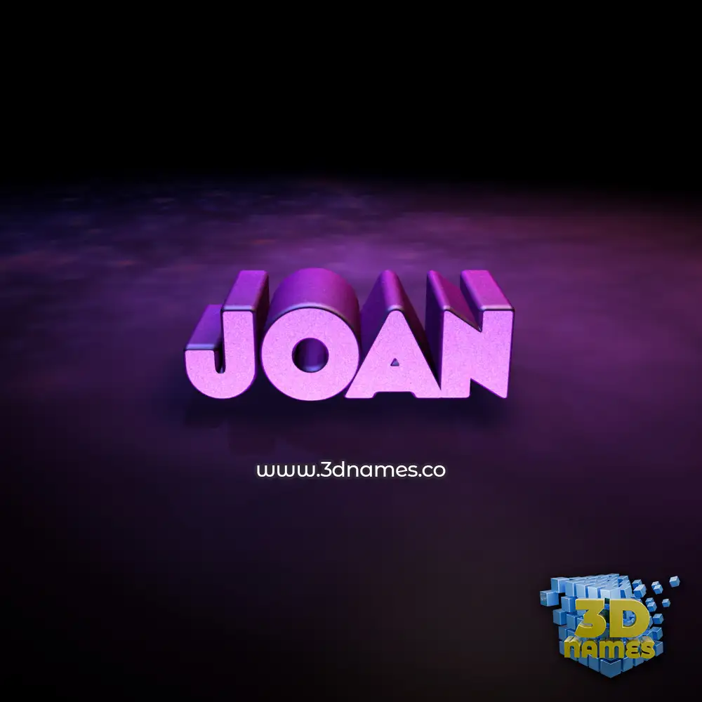 joan in Big Purple style - 3D name wallpaper