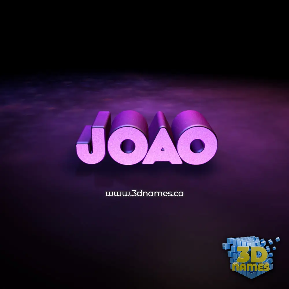 joao in Big Purple style - 3D name wallpaper