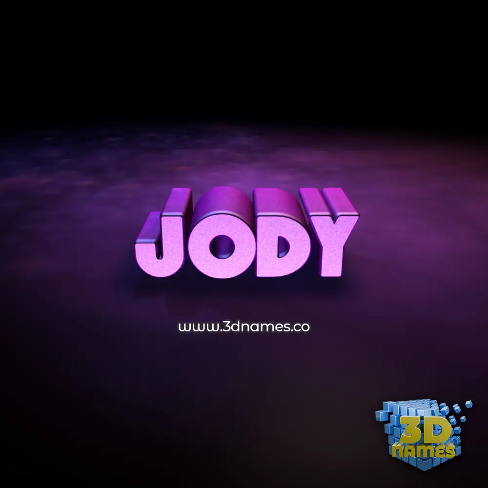 jody in Big Purple style - 3D name wallpaper