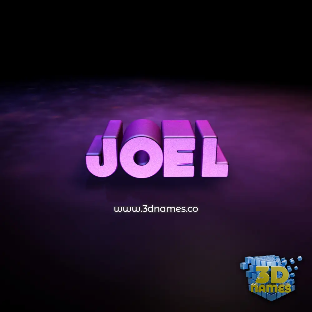 joel in Big Purple style - 3D name wallpaper