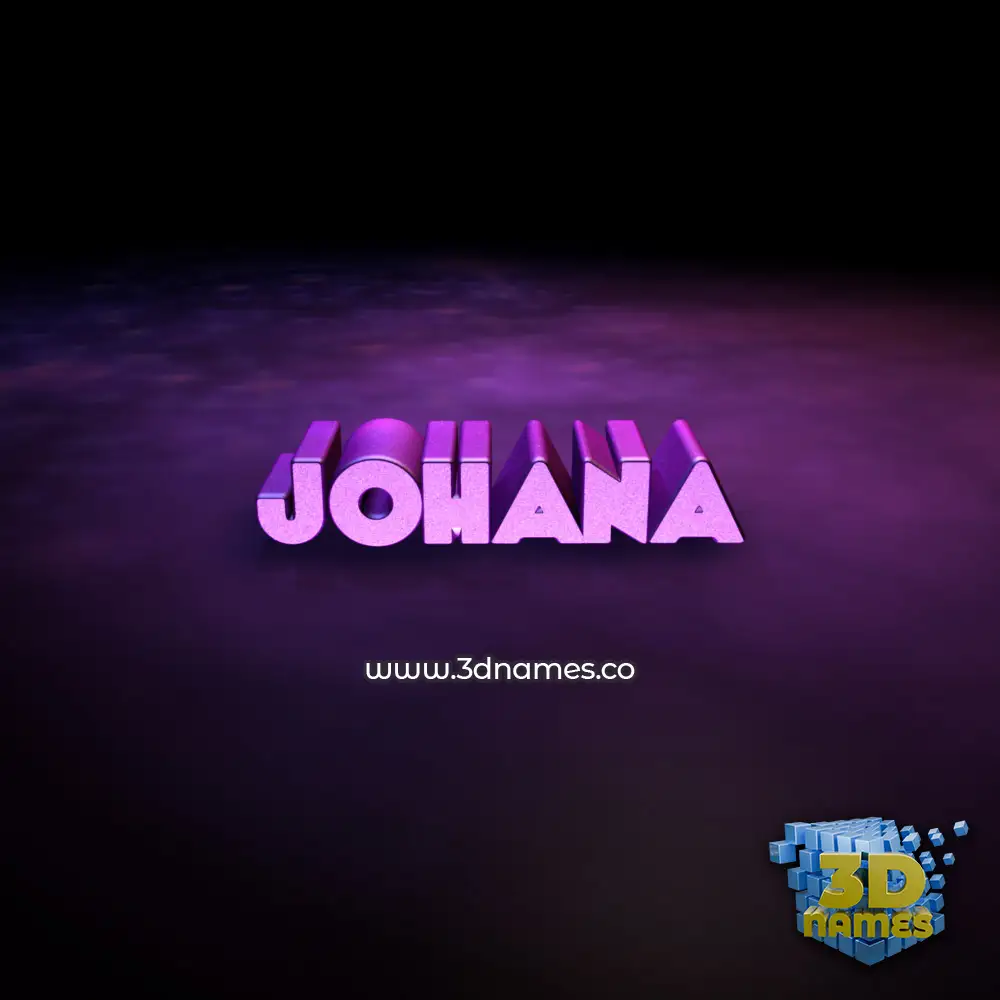 johana in Big Purple style - 3D name wallpaper