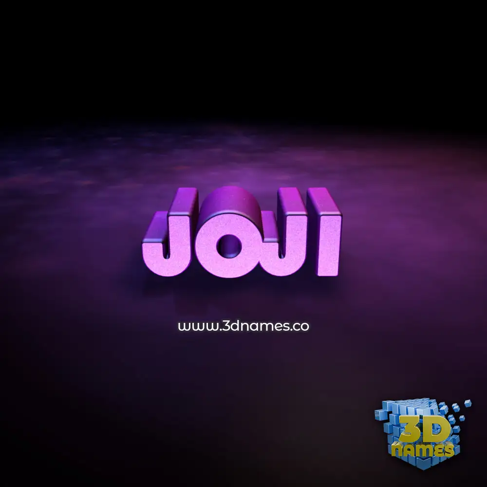 joji in Big Purple style - 3D name wallpaper